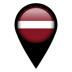 Flag pin illustration - Latvia