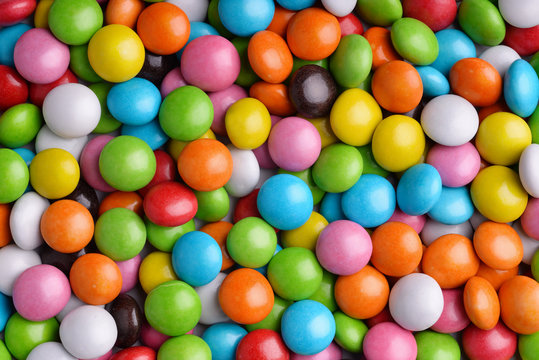 Background of colorful candy drops