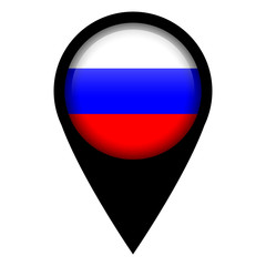 Flag pin illustration - Russia