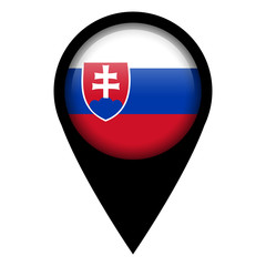 Flag pin illustration - Slovakia