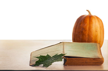 books & a pumpkin