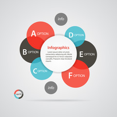 Modern business circle options infographics. Vector illustration