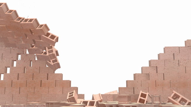 Brick Wall demolished transition
