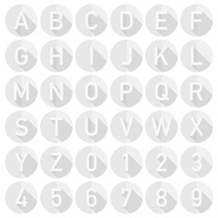 round alphabet icons