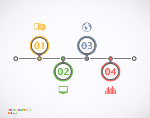 Design template / can be used for infographics / numbered banner