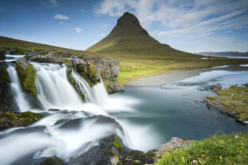 Waterfall Kirkjufellsfoss in Iceland