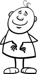funny happy man cartoon coloring page