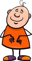 funny happy man cartoon illustration
