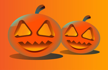 Pumpkins for Halloween. vector illustration