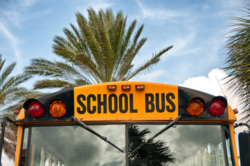 Close Up of Front of Yellow School Bus