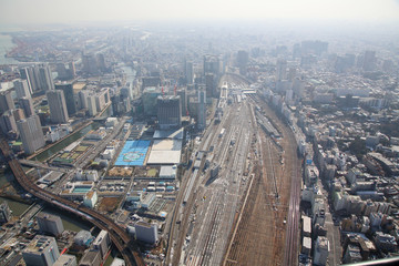 Fototapeta premium 泉岳寺・空撮