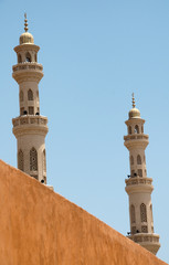 El Mina Mosque Minarets Against Blue Sky