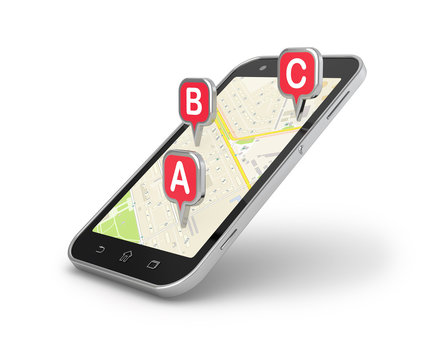 Smart phone mobile navigation.