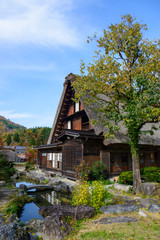 Fototapeta na wymiar Historic Village of Shirakawa-go in autumn
