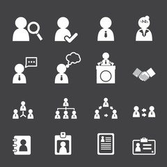 business persons and users icon