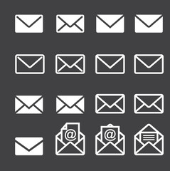 mail icon set