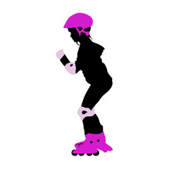 Girl on rollers