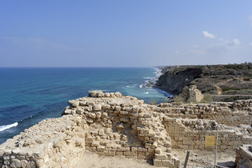 Fototapeta na wymiar Apollonia fortress near Tel Aviv.