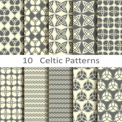 set of ten Celtic patterns