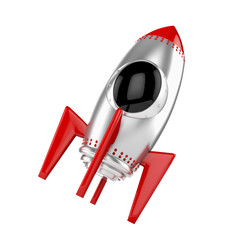render of a rocket isolated. 3d illustration