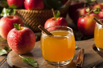 Fotobehang Organic Apple Cider with Cinnamon © Brent Hofacker