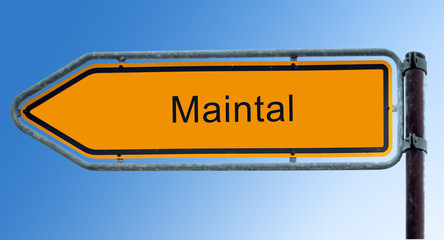 Strassenschild 7 - Maintal