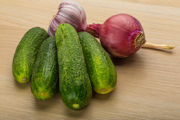 Cucumbers on the board