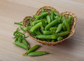 Green fresh peas