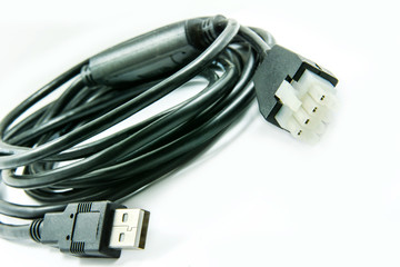 USB Cable Plug isolated on White Background