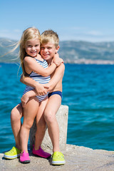 kids on the beach