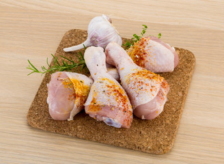 Raw chicken legs