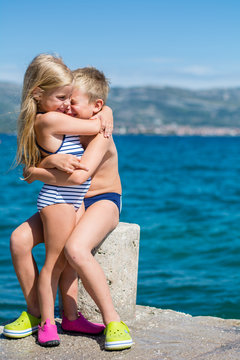 kids on the beach