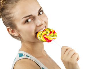 girl with lollipop