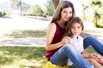 Fototapeta na wymiar Mother and daughter