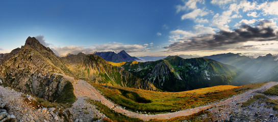 Beautiful panorama of Tatra Mountains, Świnica