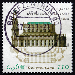 Postage stamp Germany 2001 Dresden Cathedral