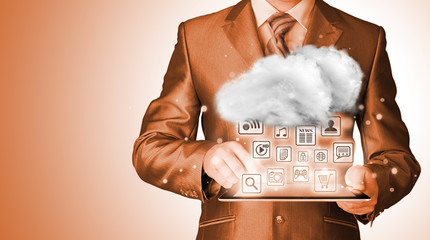 Cloud computing touchscreen interface