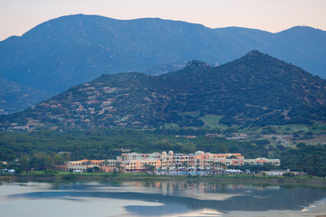 Fototapeta na wymiar Sunrise view of a beautiful landscape, Sardinia
