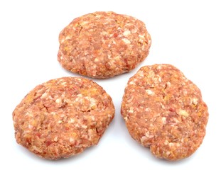 raw minced meat for pork chops