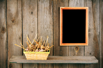 Garlic in a basket