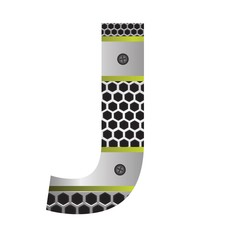 perforated metal letter J