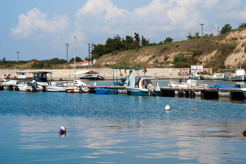 Traditional Greek porto located at Chalkidiki penisnula, Greece