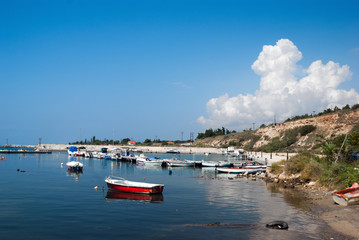 Traditional Greek porto located at Chalkidiki penisnula, Greece