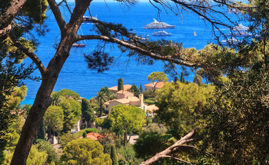 Aerial view of Cap Ferrat, French Riviera