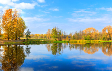 autumn on lake