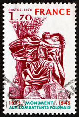 Postage stamp France 1978 Polish Veterans’ Monument