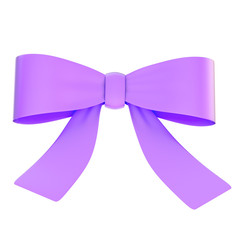 Decorational ribbon bow isolated