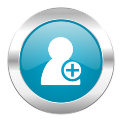 add contact internet blue icon