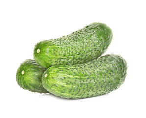 Cucumbers isolated on white background