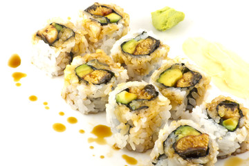 Hosomaki, Unagi maki, BBQ eel, avocado roll